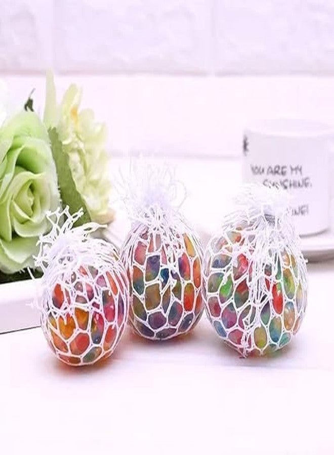 Bindex Ball Squishy Stress Toy - Non-Toxic Rubber Sensory Balls, Calming Toys for Stress and Anxiety, Grape Balls with Net Multicolor (Pack of 2) - Image 2